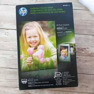 HP Everyday Photo Paper 4”x6” Glossy NIB 100 Sheets Q5440A 53lb Inkjet Paper